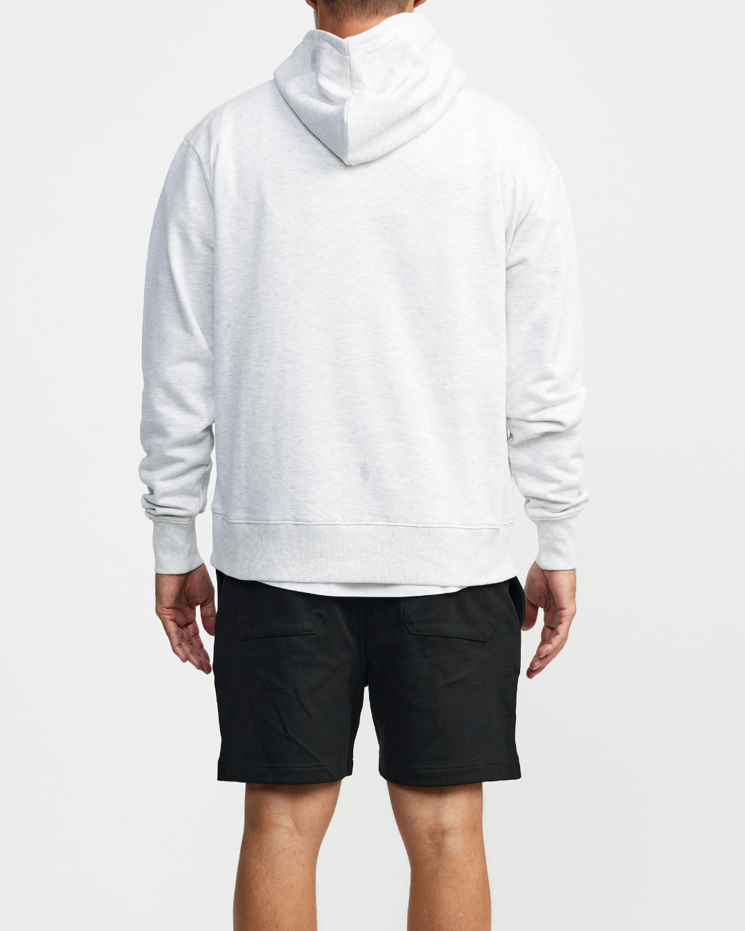The Essential Hoodie - White Grey Marle