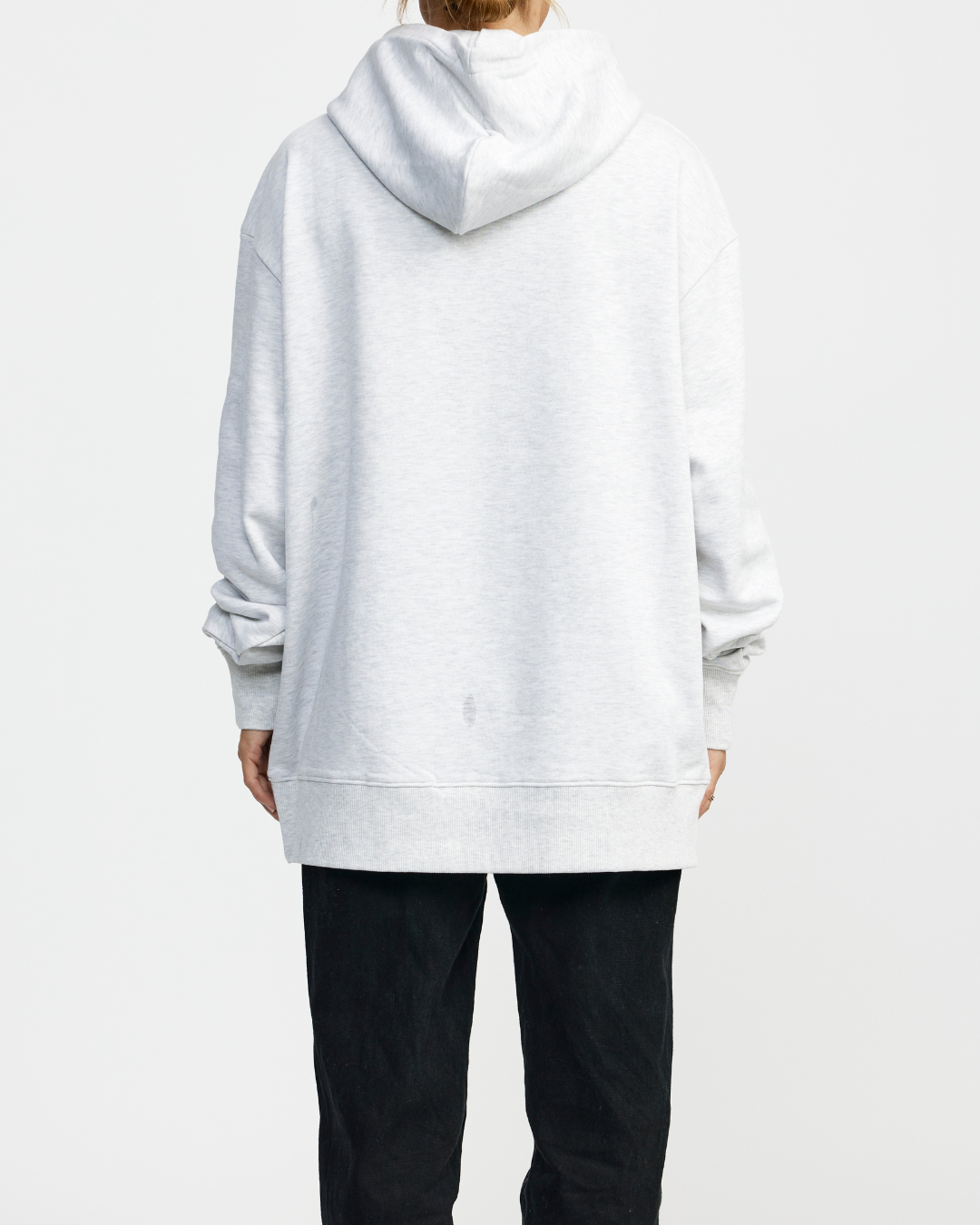 The Essential Hoodie - White Grey Marle