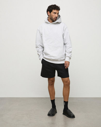The Essential Hoodie - White Grey Marle