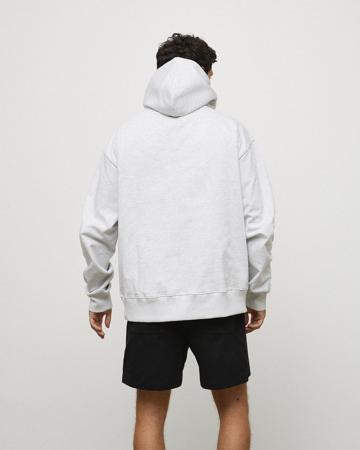 The Essential Hoodie - White Grey Marle